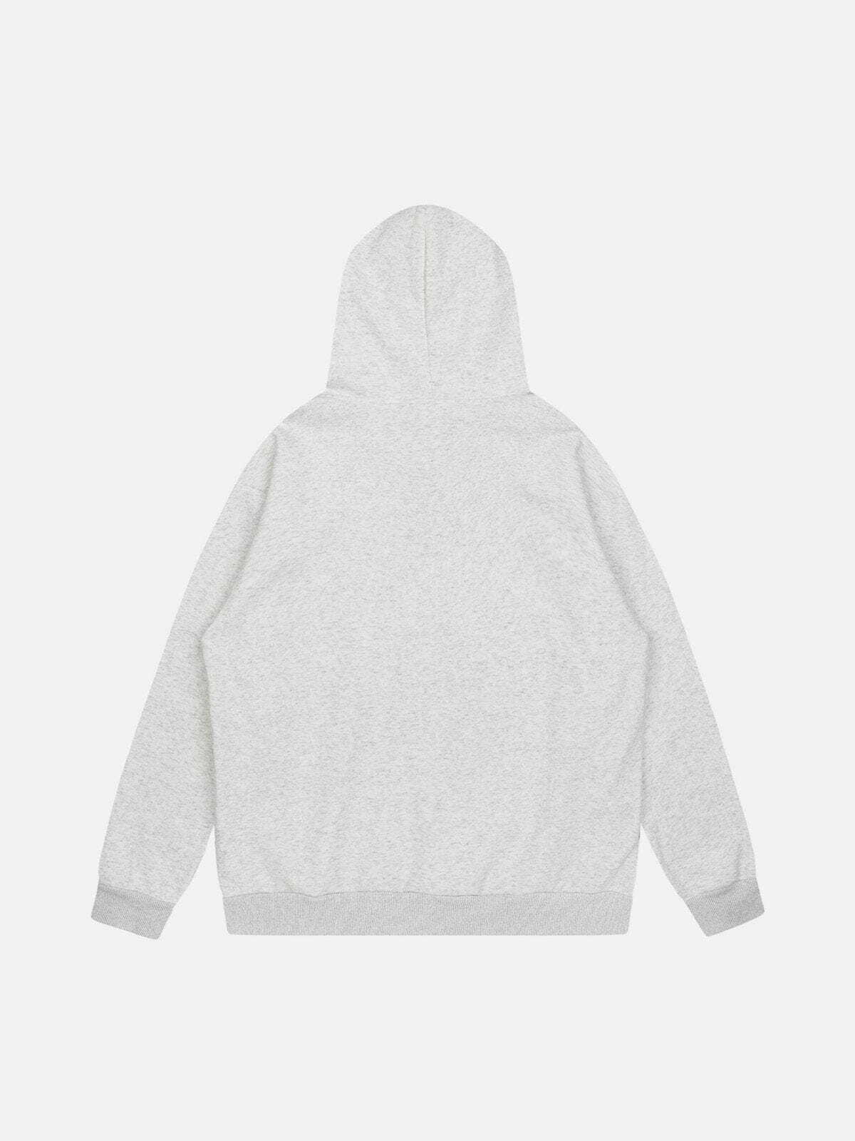 sliced print pullover hoodie edgy black & white streetwear 2205