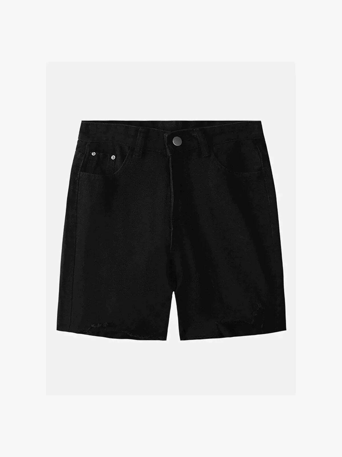 slim fit solid color shorts urban streetwear essential 6970