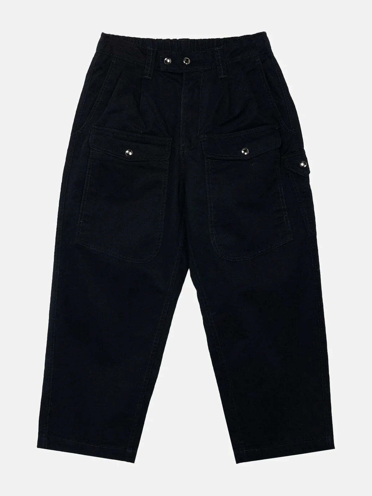 solid button pants sleek & urban streetwear 4281
