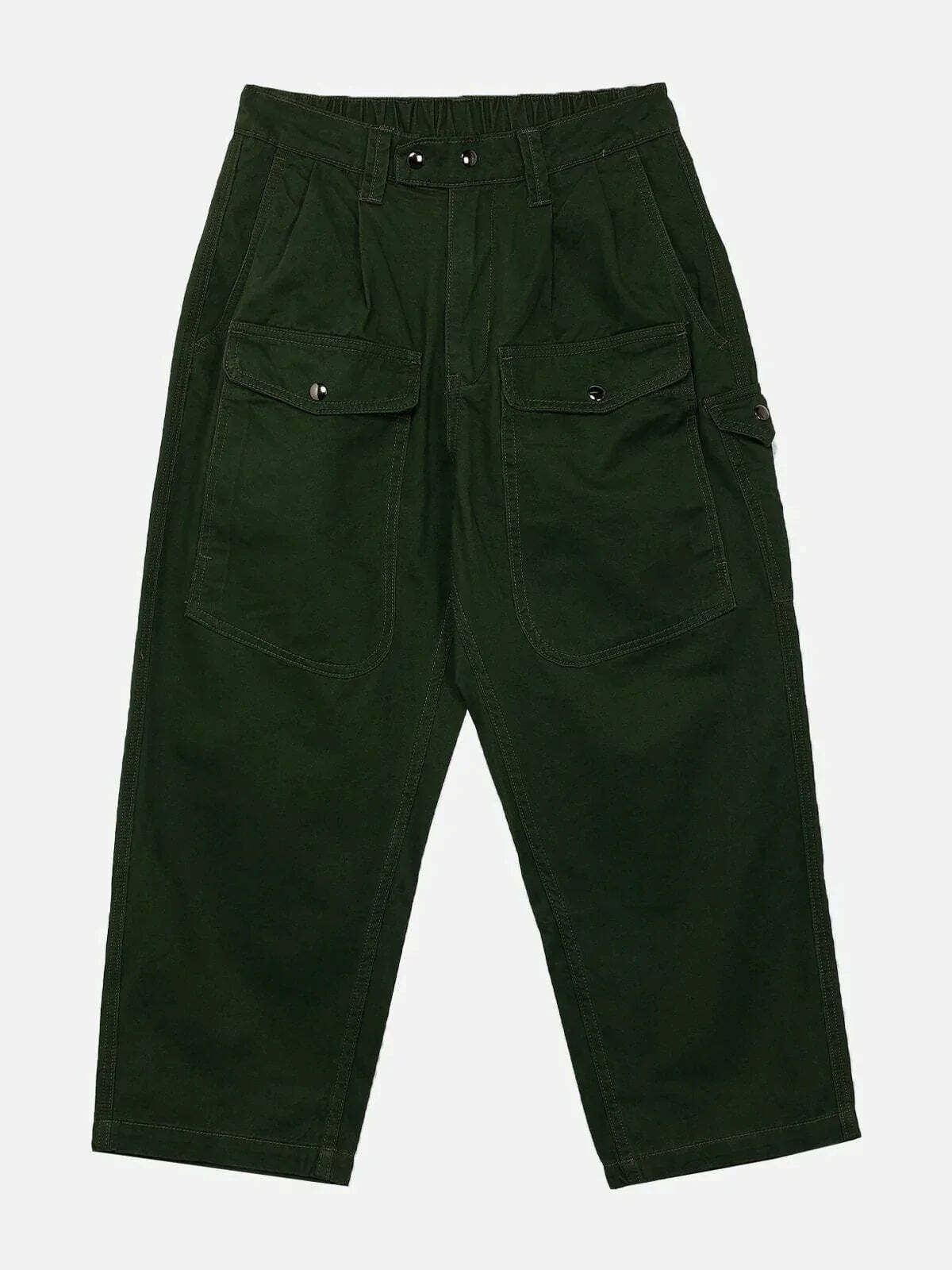 solid button pants sleek & urban streetwear 6746