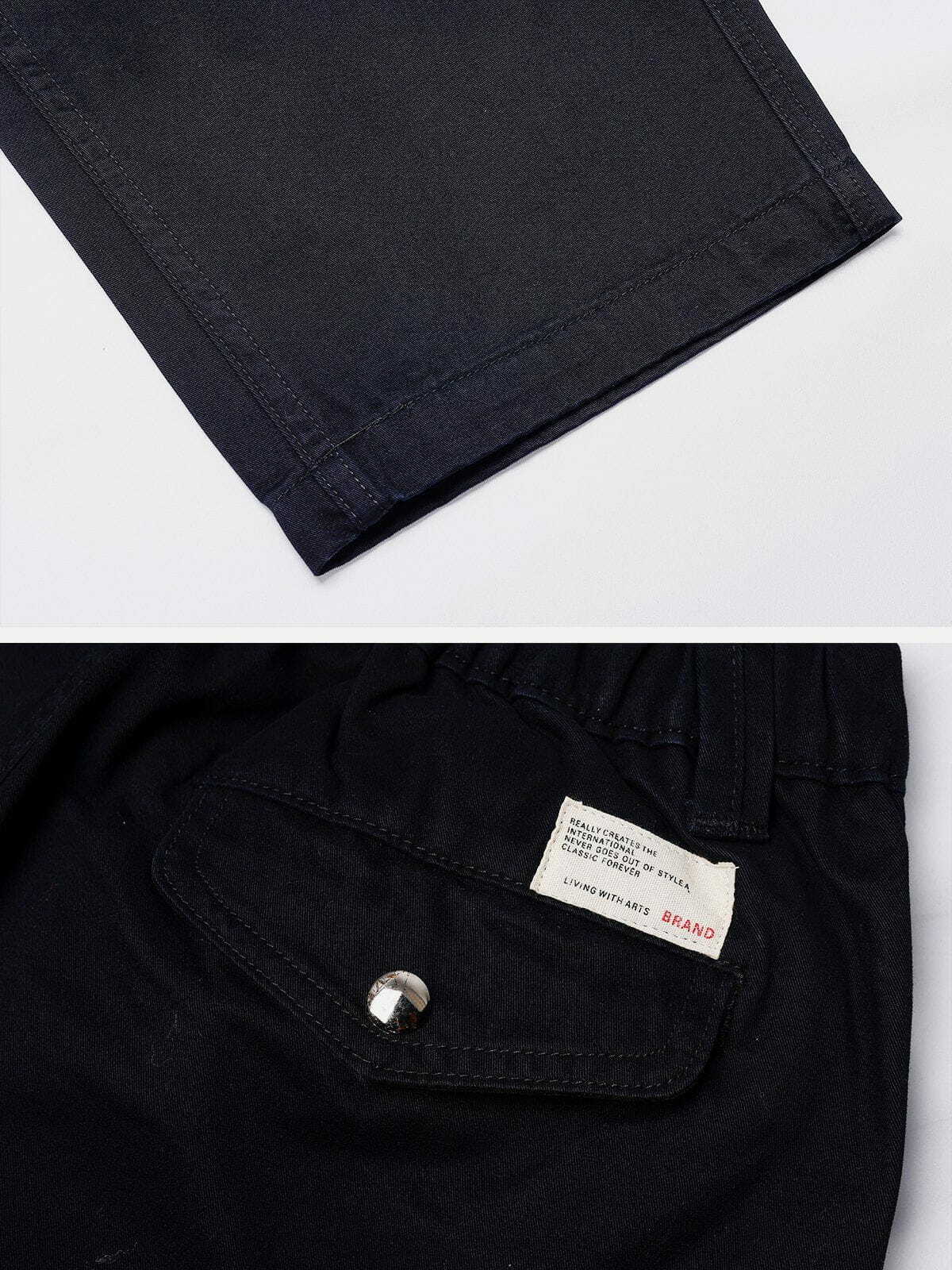 solid button pants sleek & urban streetwear 7924