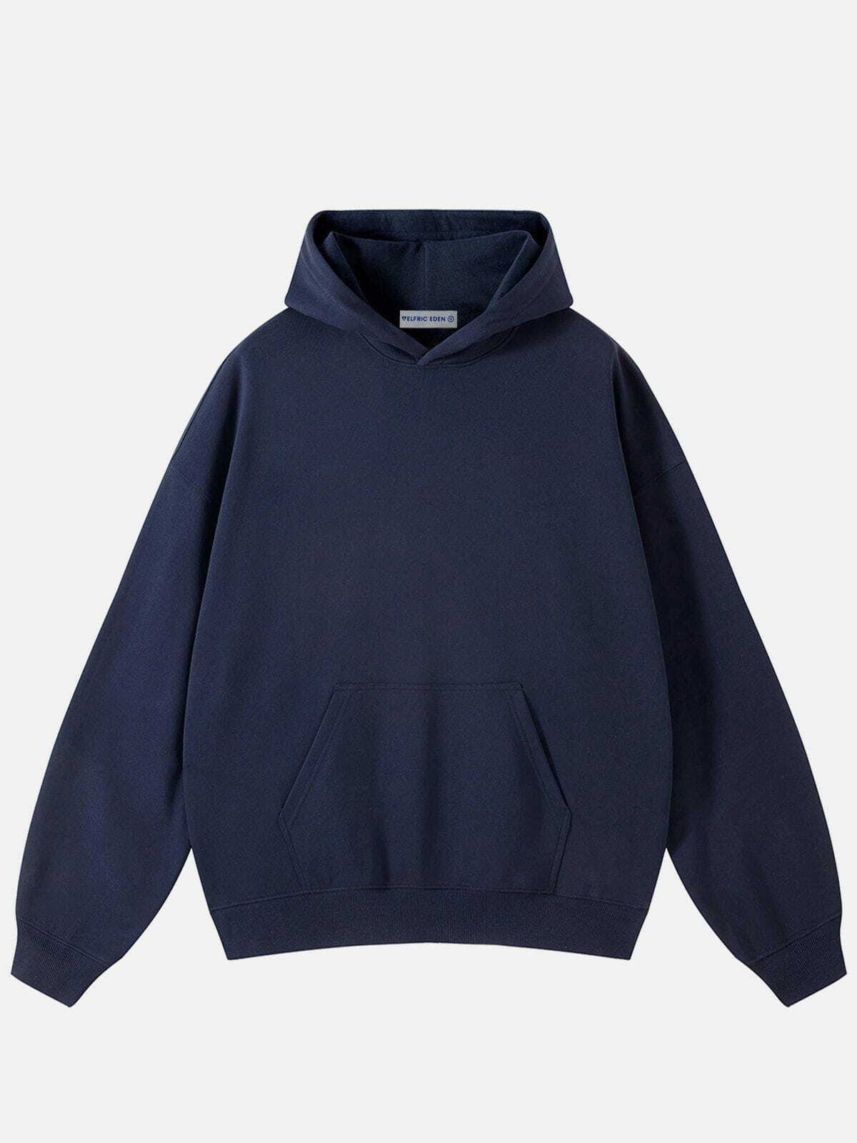 solid cotton hoodie urban streetwear essential 3386