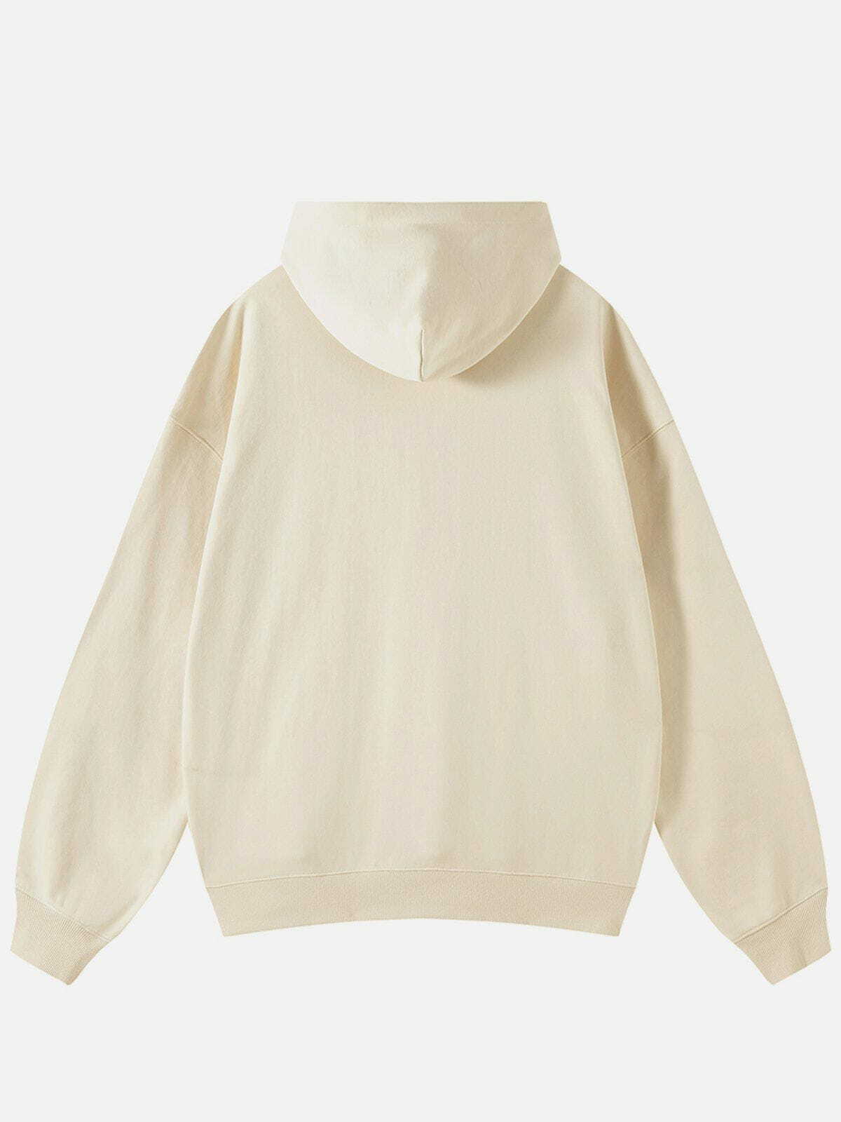 solid cotton hoodie urban streetwear essential 4887