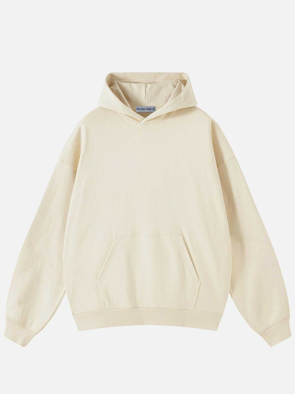solid cotton hoodie urban streetwear essential 7103