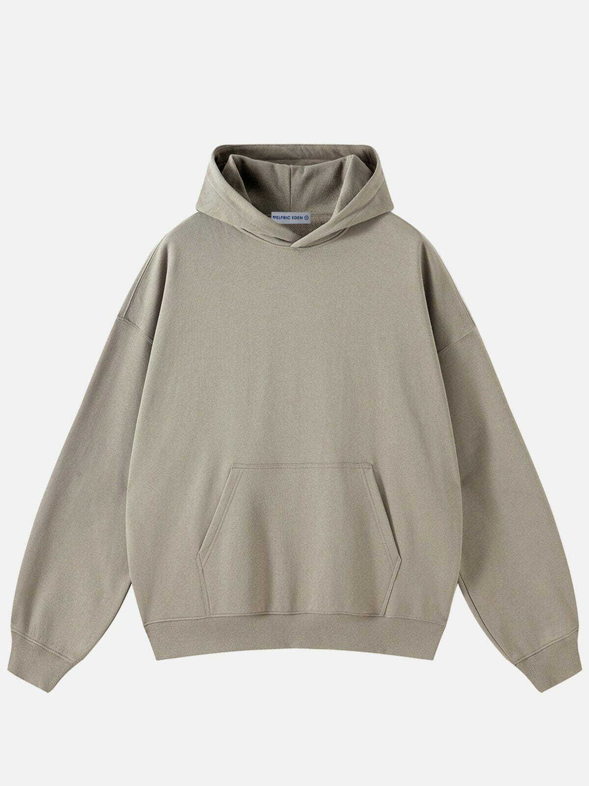 solid cotton hoodie urban streetwear essential 7950