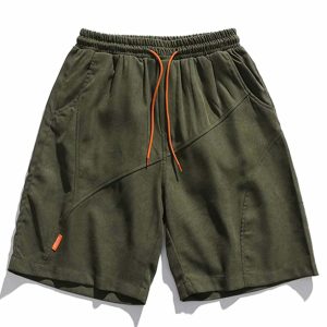 solid panel shorts minimalist streetwear essential 5332