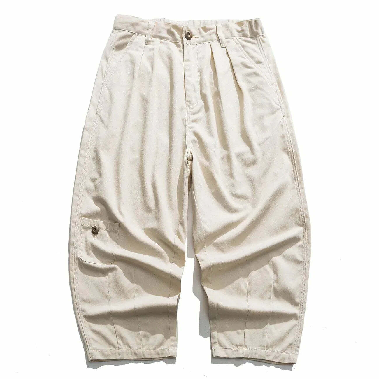 solid twill wide leg pants chic & versatile streetwear 8373