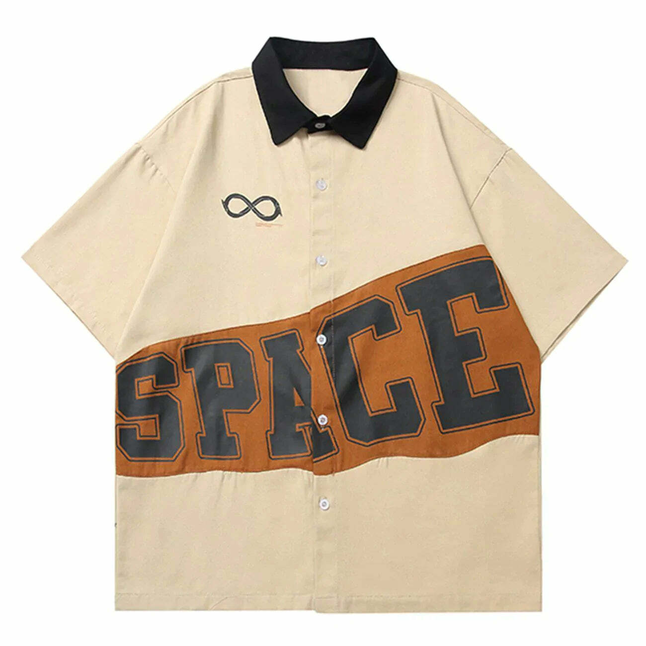 spaceinspired patchwork shirt edgy y2k fashion statement 6096