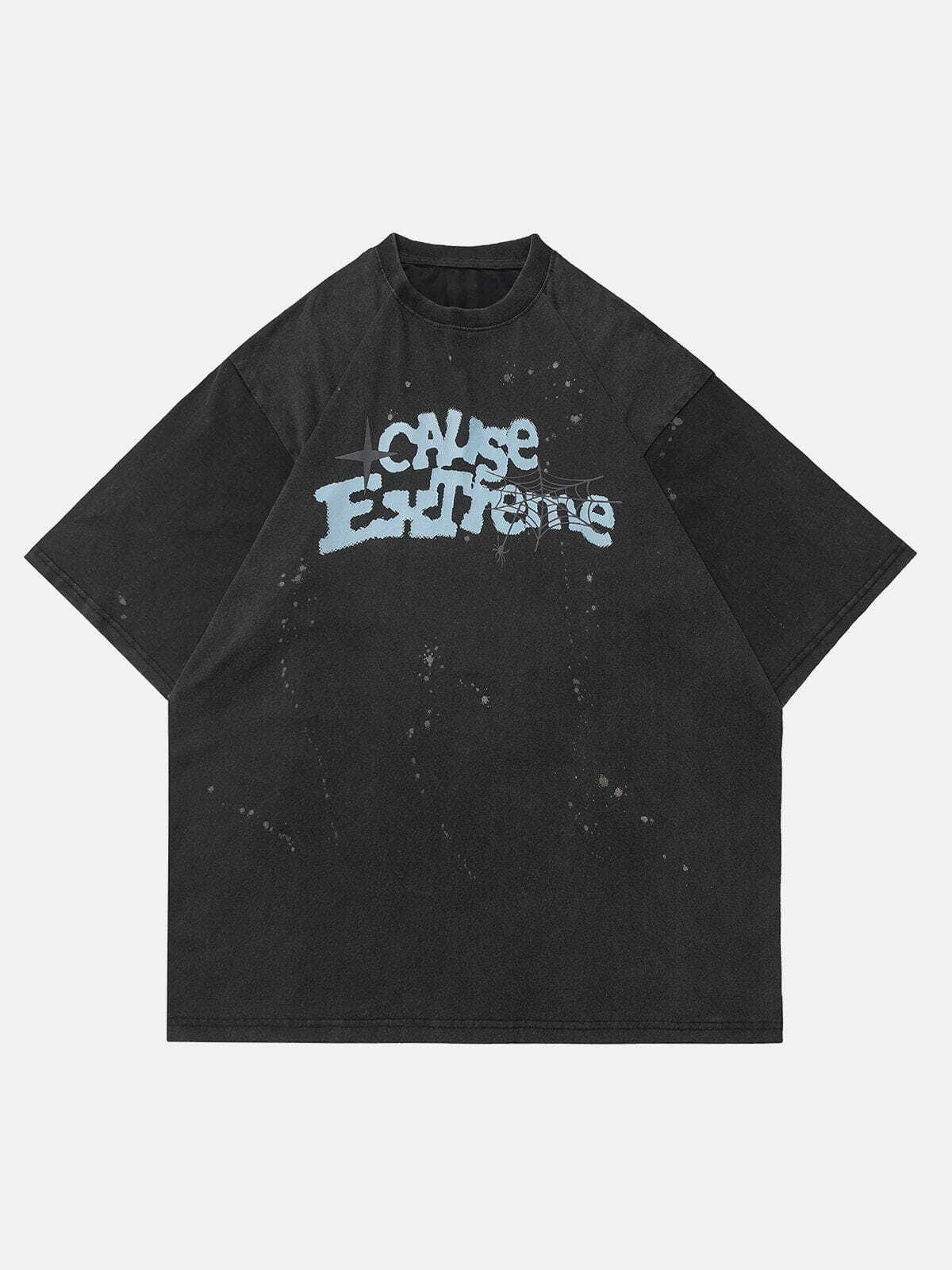 spider web graphic tshirt edgy retro streetwear essential 6620