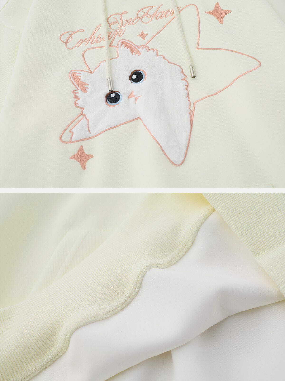 star embroidered cat hoodie edgy streetwear icon 2025