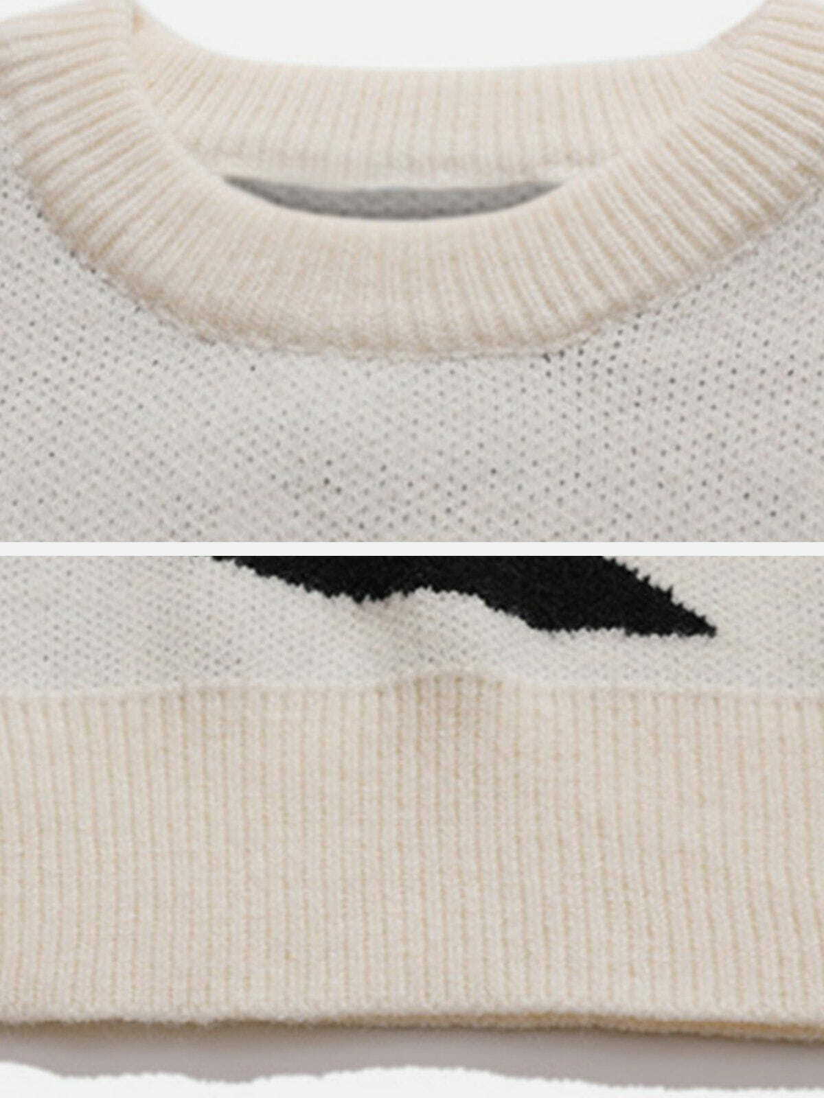 star pattern sweater retro knitwear charm 1001