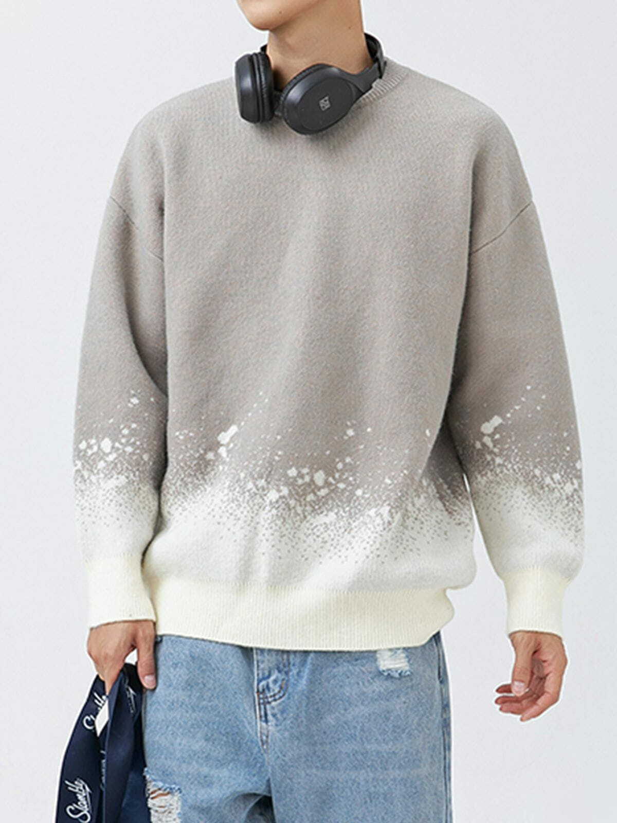 starry night gradient sweater edgy urban gradient knit 1346