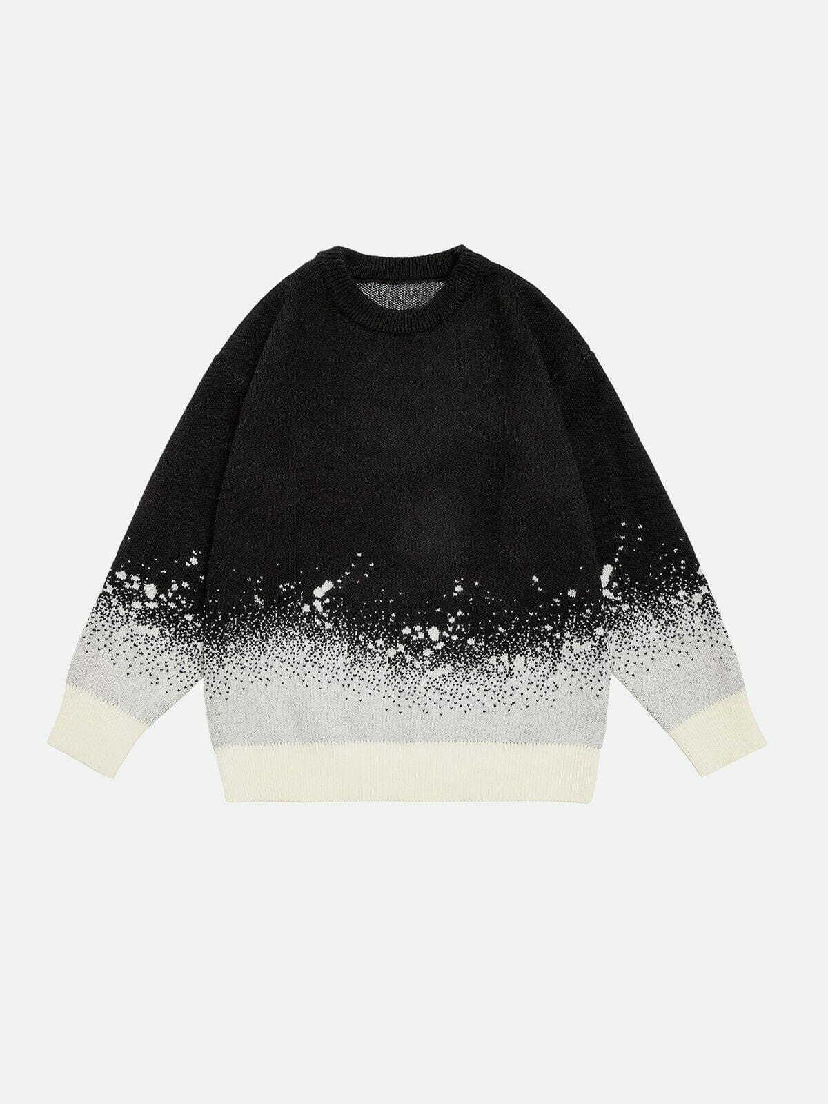 starry night gradient sweater edgy urban gradient knit 6918