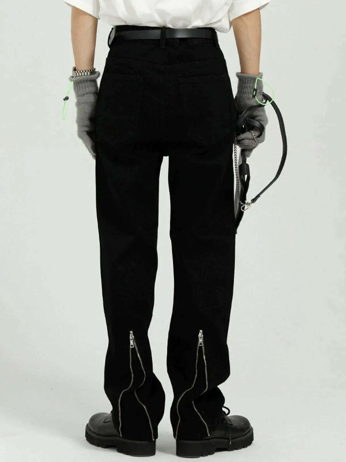 statement zip jeans edgy & sleek streetwear 6650