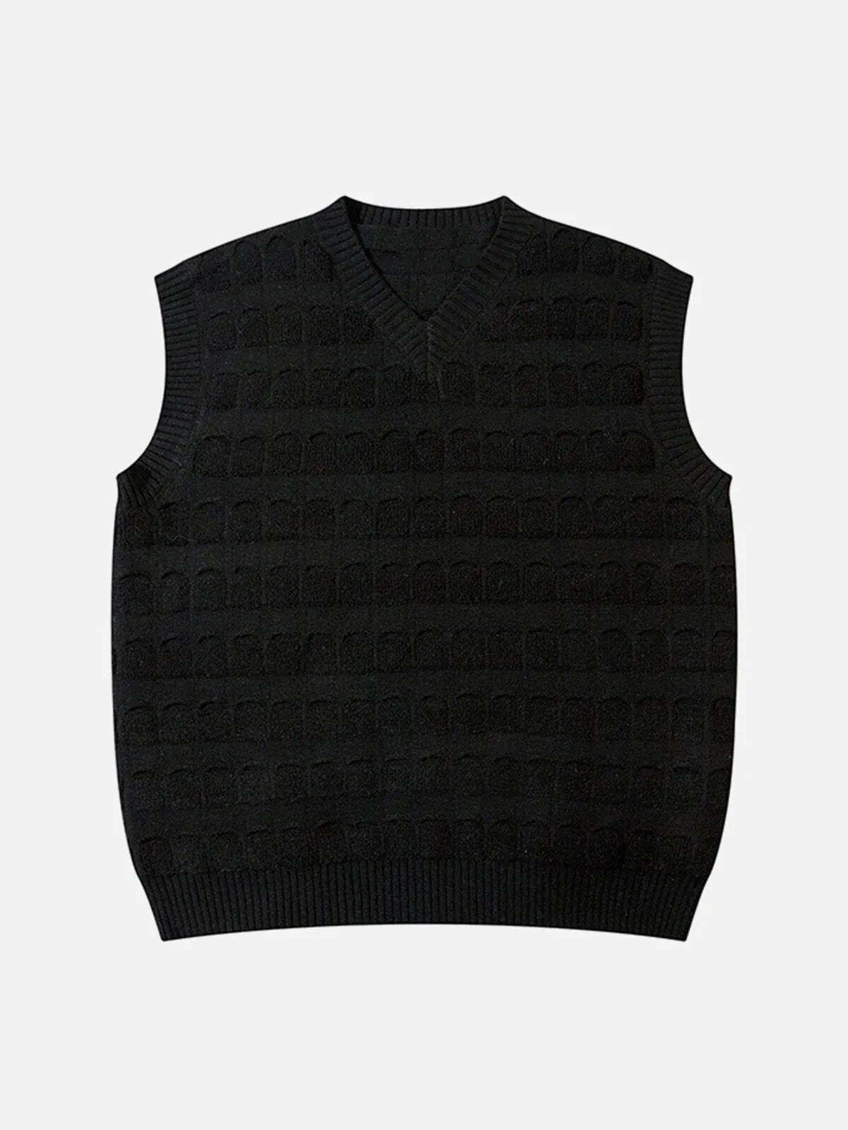 stripe sweater vest retro streetwear essential 5860