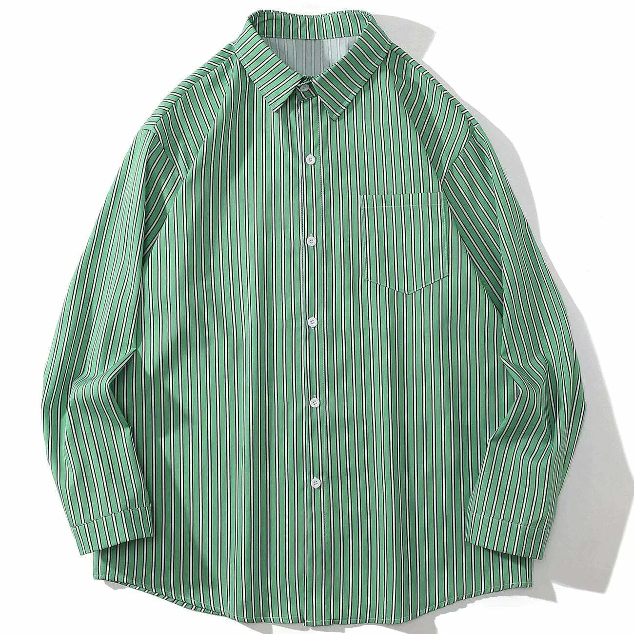 striped long sleeve shirt edgy & vibrant y2k essential 4040