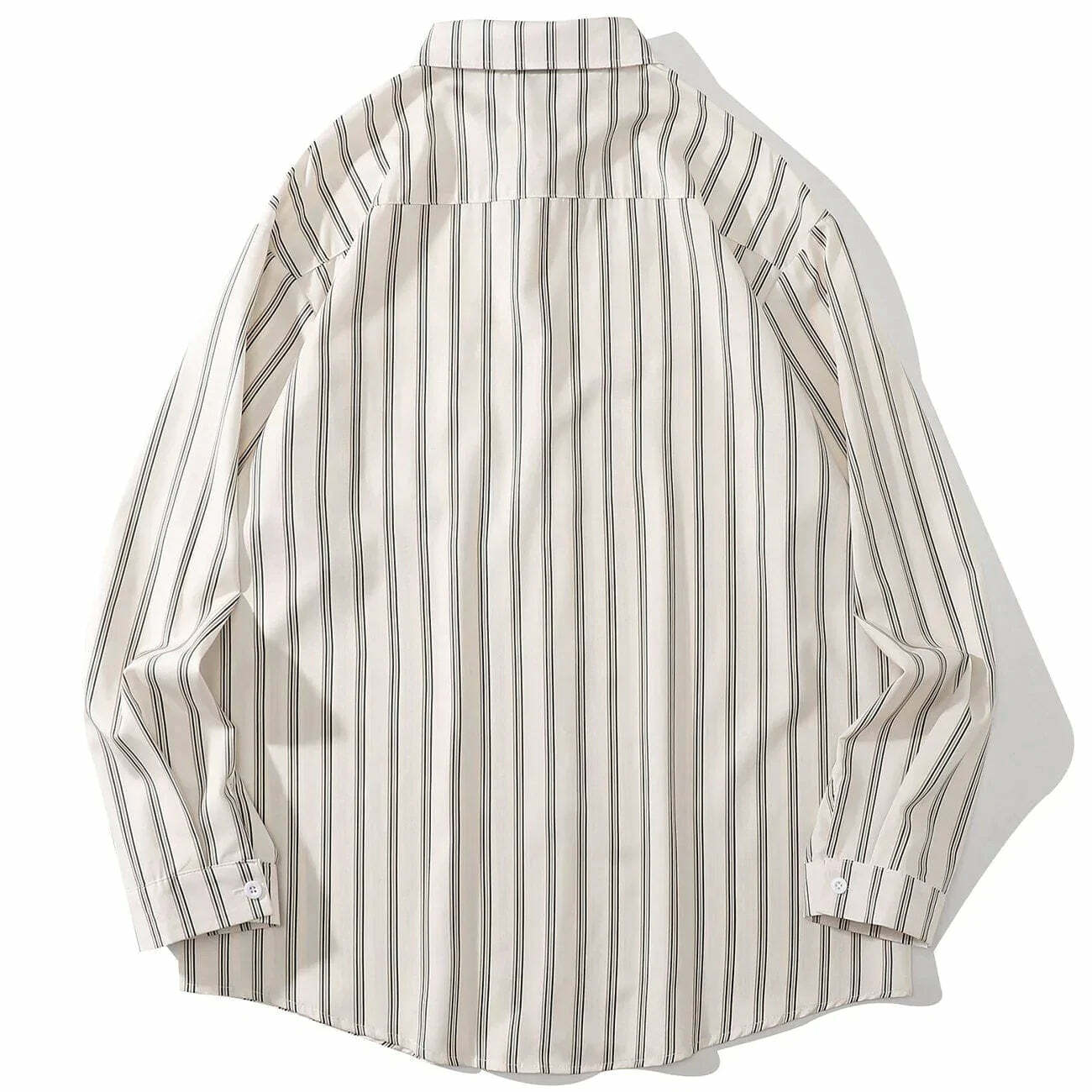 striped long sleeve shirt sleek y2k essential 3379