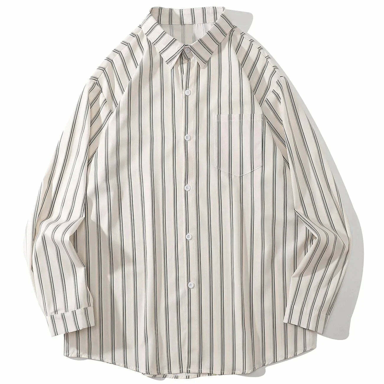 striped long sleeve shirt sleek y2k essential 7144