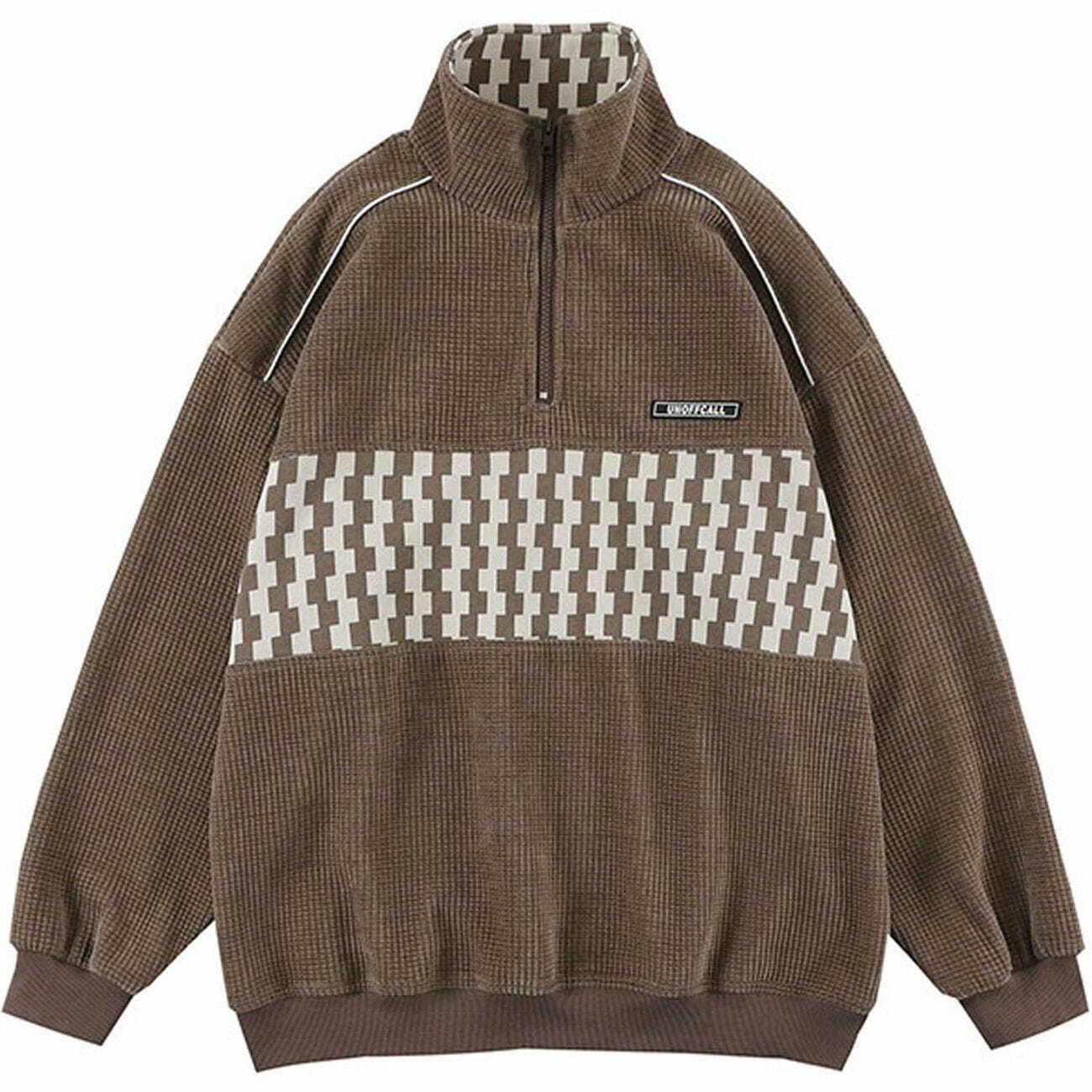 stylish retro stitched sweatshirt vintage vibes 3099