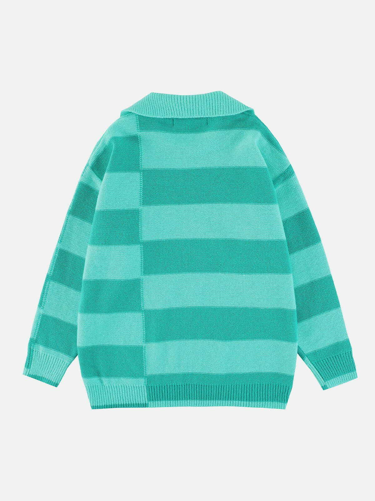 stylish stripes halfzip sweater urban & edgy knitwear 8667