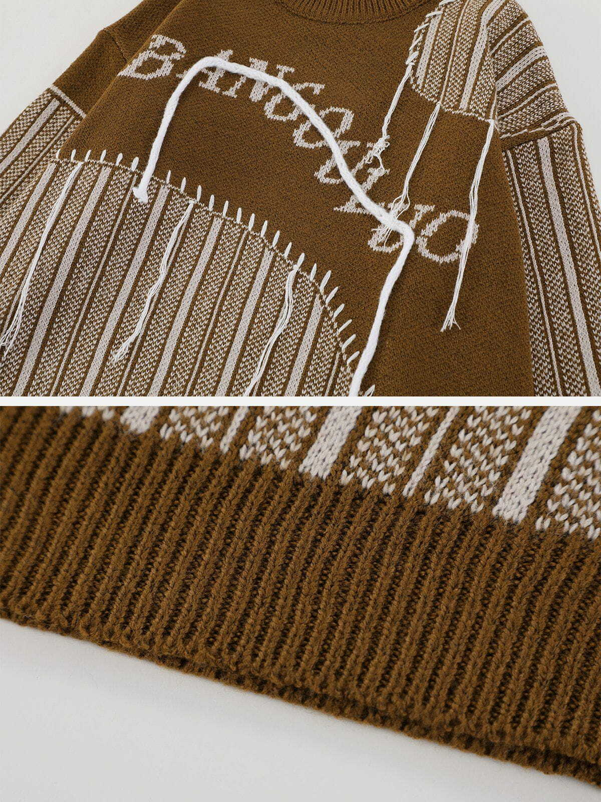 tassel detail knit sweater edgy streetwear essential 3397