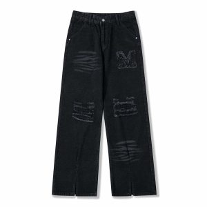 textured lettered cargo pants edgy & urban streetwear 5178