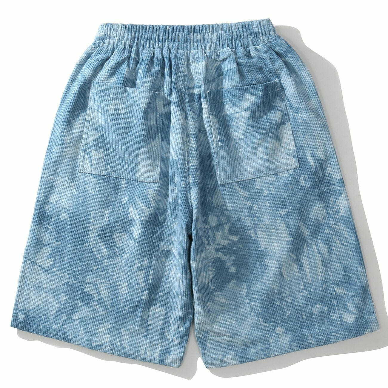 tie dye drawstring shorts retro streetwear essential 6977