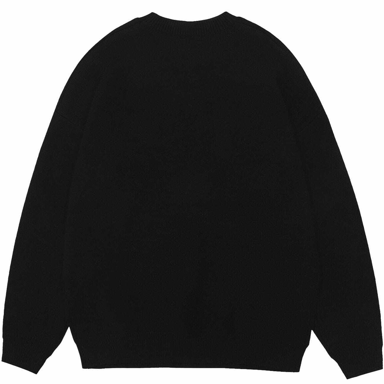 tiger print knit sweater edgy & vibrant streetwear 6673