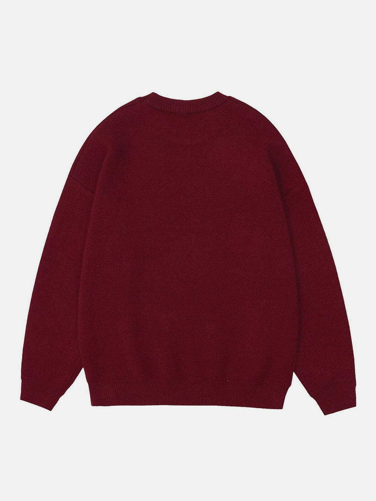 tiger print knit sweater edgy & vibrant streetwear 7426