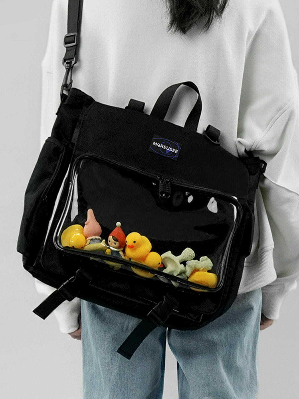 transparent duck shoulder bag quirky & chic streetwear 2375