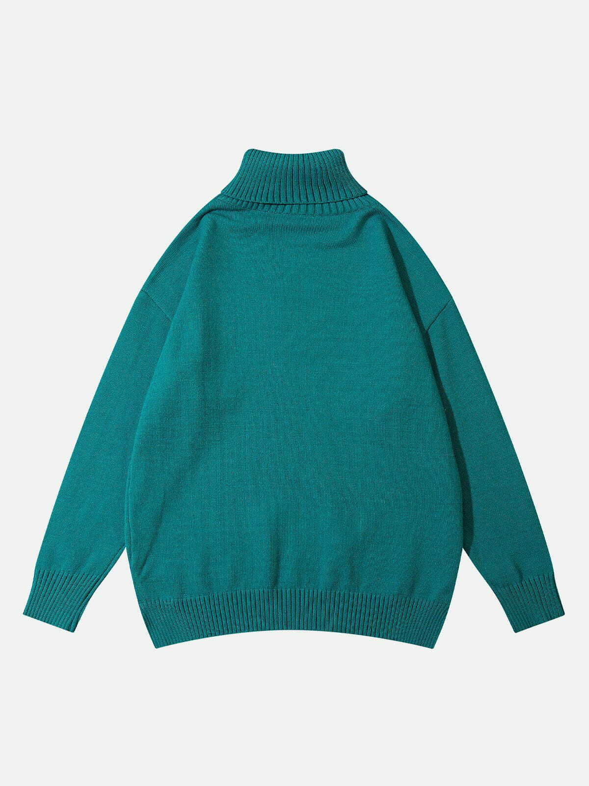 trendy solid turtleneck sweater y2k fashion musthave 3997
