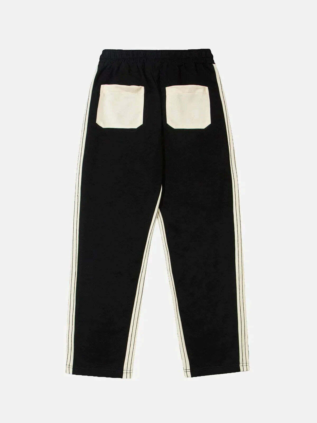 trendy terry sweatpants edgy sidestripe design 6675