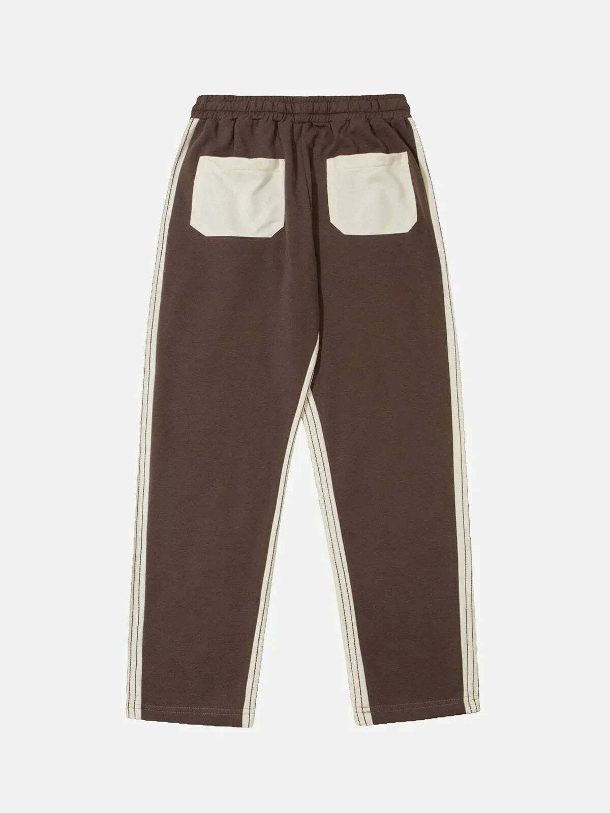 trendy terry sweatpants edgy sidestripe design 8368