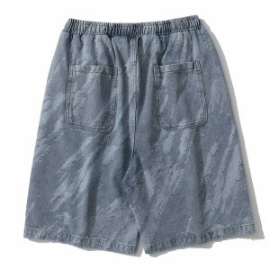 trendy tie dye denim shorts y2k streetwear essential 6021