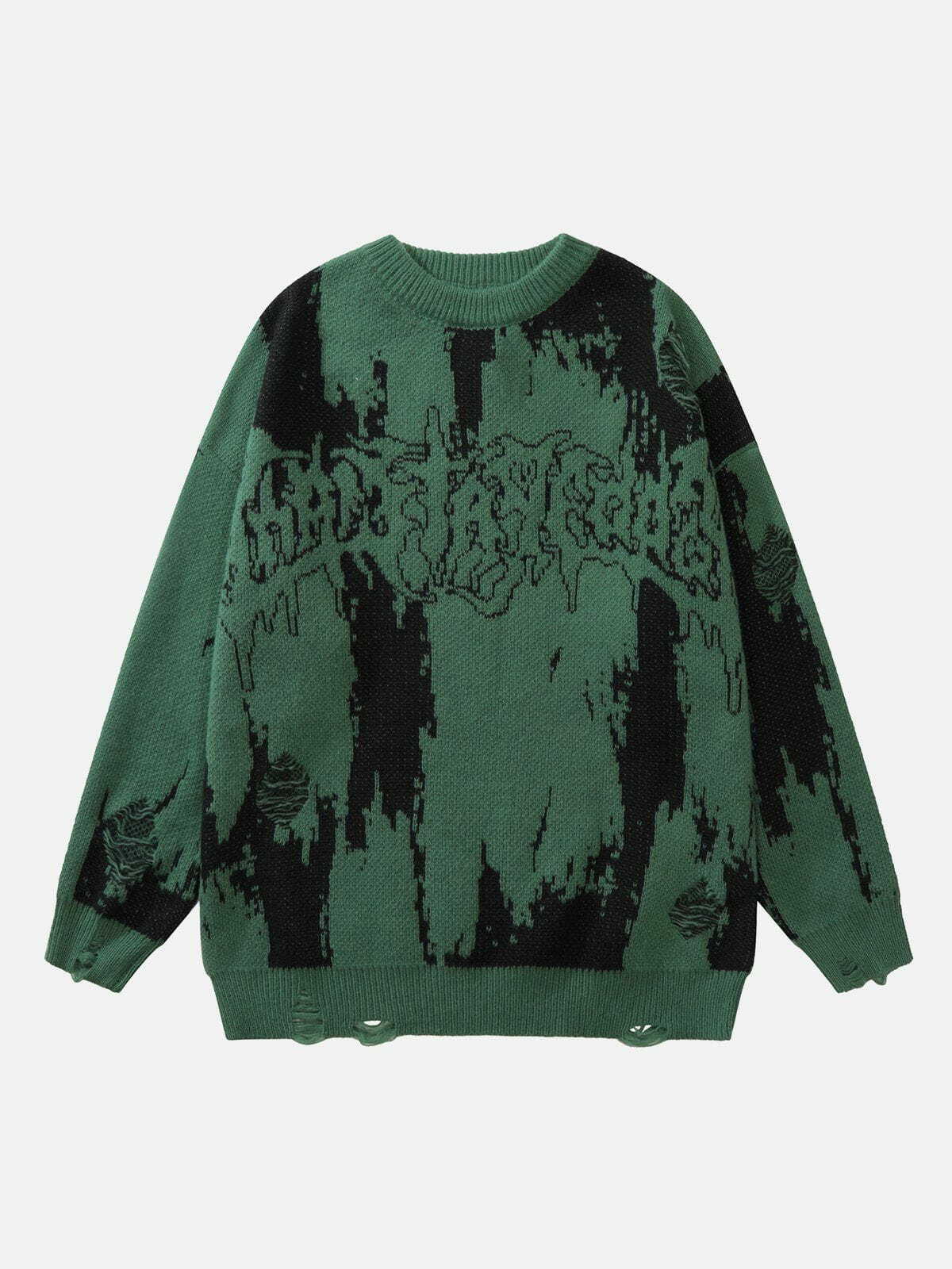 trendy tie dye letter sweater edgy & vibrant streetwear 4439