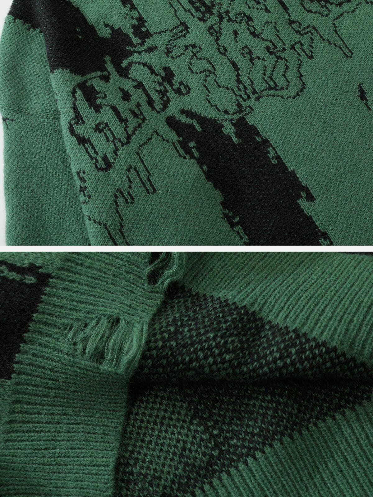 trendy tie dye letter sweater edgy & vibrant streetwear 4868