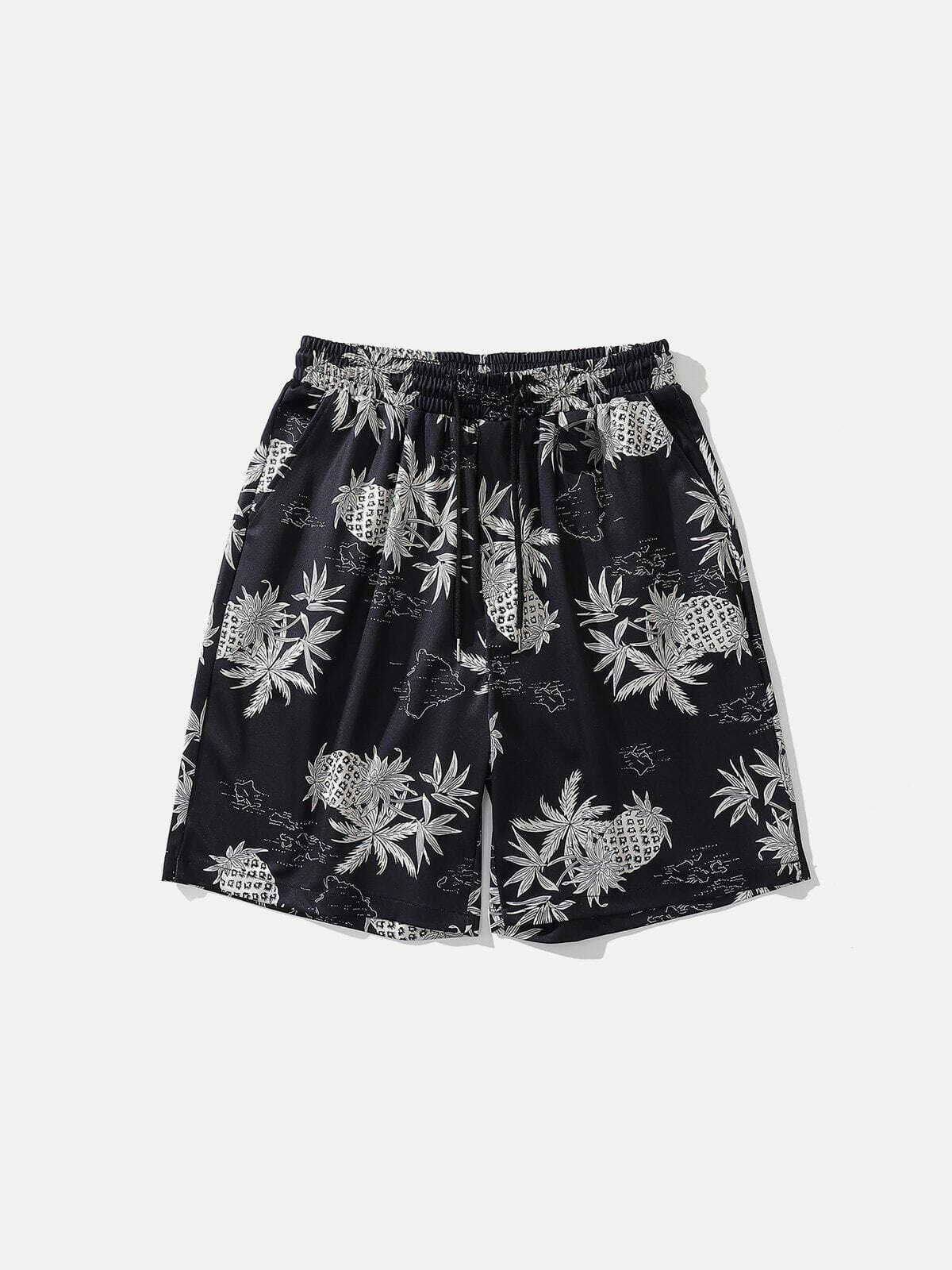 tropical print beach shorts vibrant y2k nostalgia 4905