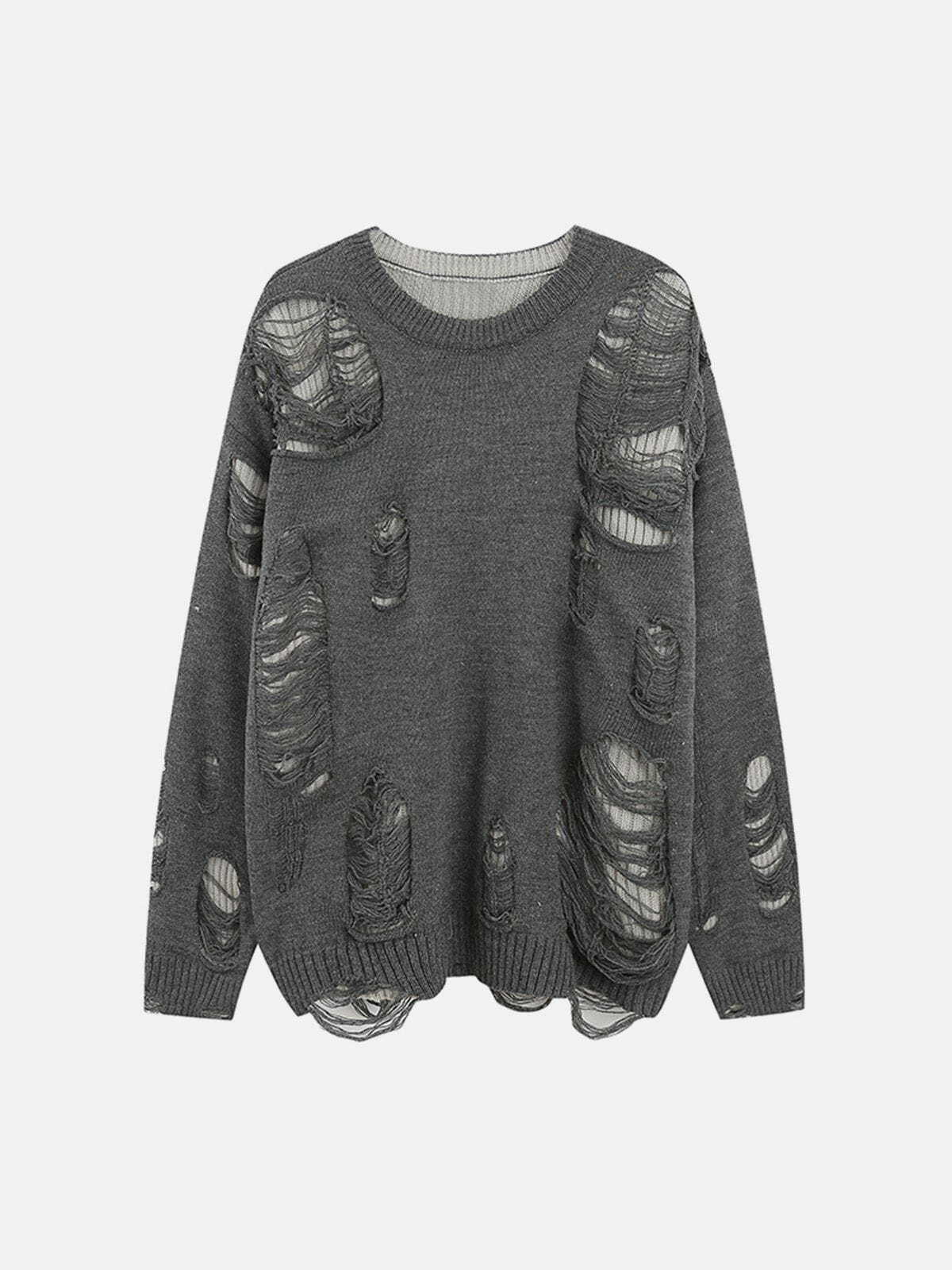 twotone mesh sleeve sweater urban edgy statement 8765