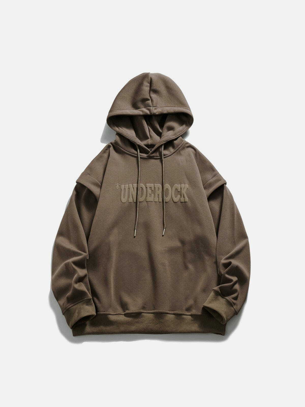 underground oversized twotone hoodie edgy & exclusive streetwear 7763