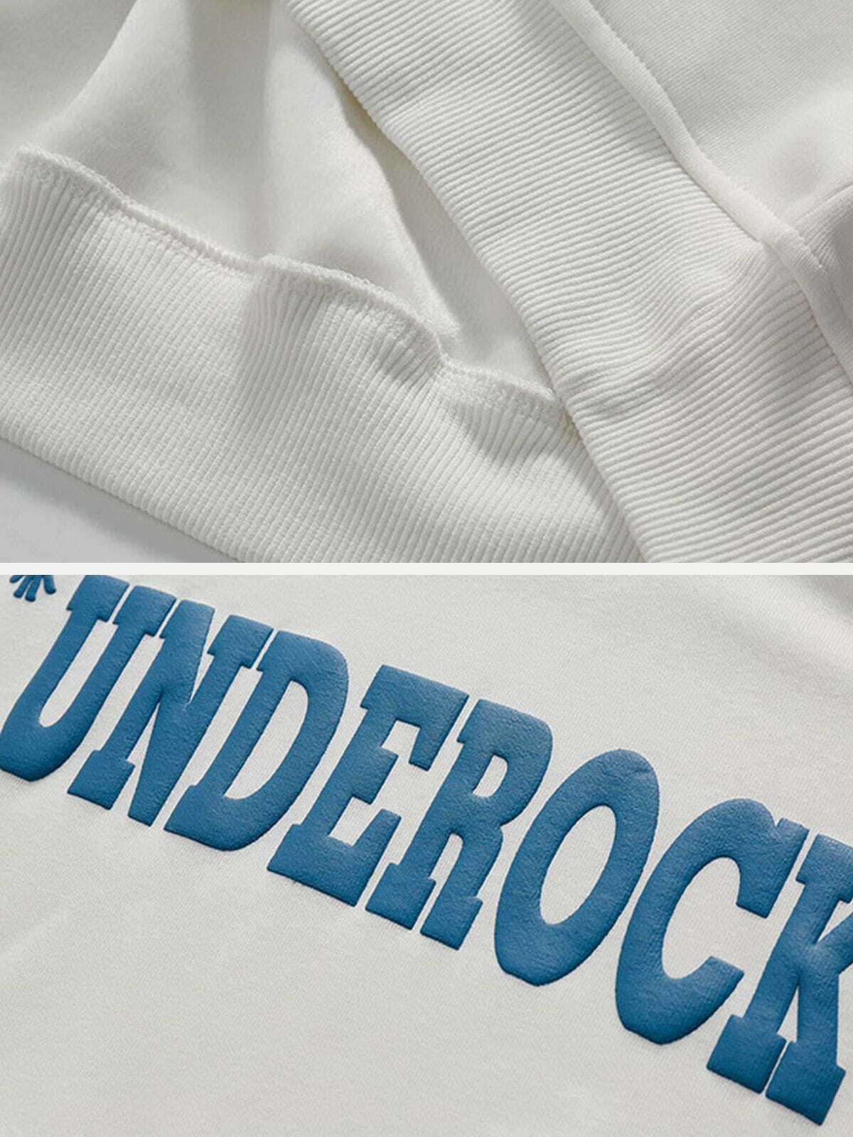 unique 'underock' hoodie edgy streetwear essential 8985