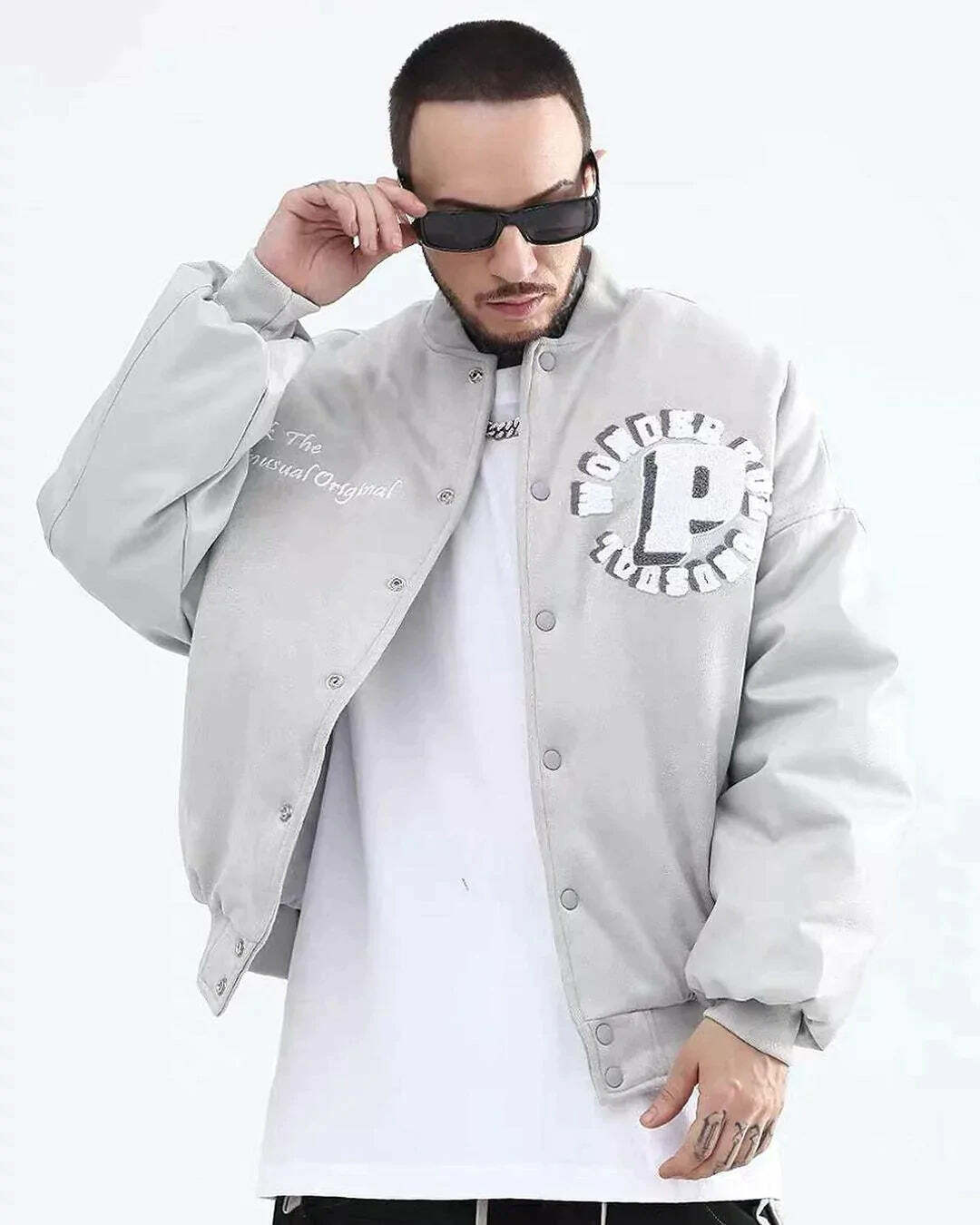 unique gray jacket wonderful & unusual streetwear 6358