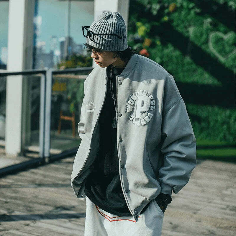 unique gray jacket wonderful & unusual streetwear 8302