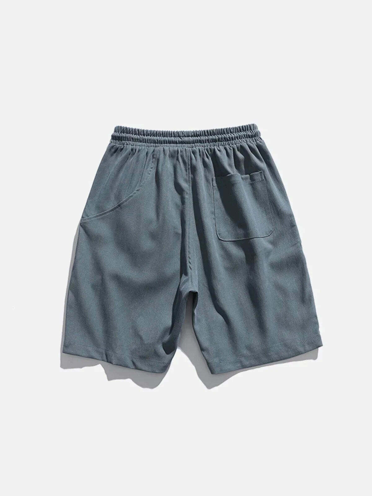 unique spliced drawstring shorts edgy & trendy streetwear 7619