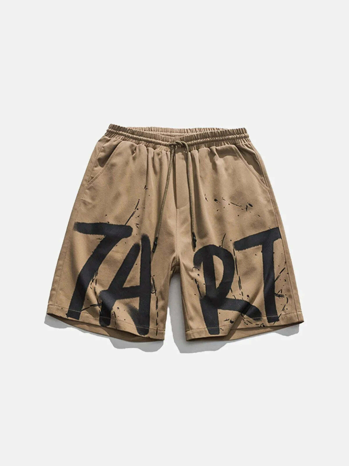 urban graffiti print shorts edgy & vibrant streetwear 6314