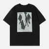 urban youth graphic tee edgy shadow print shirt for streetwear vibes 2280