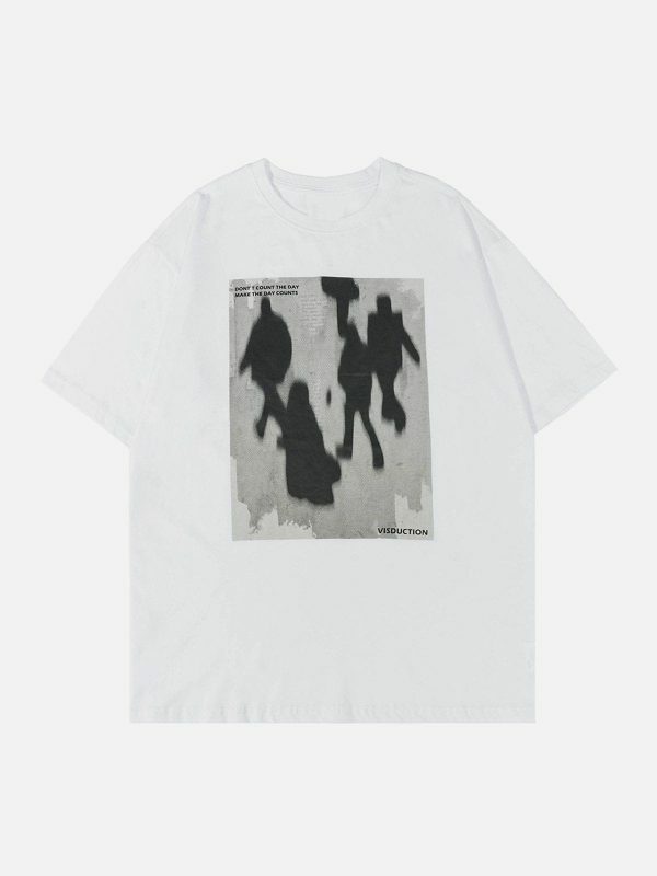 urban youth graphic tee edgy shadow print shirt for streetwear vibes 5896