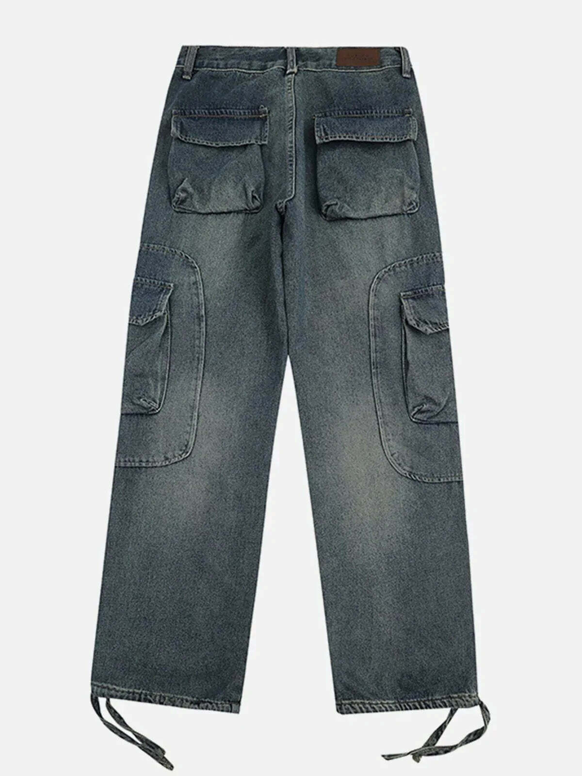 versatile multipocket cargo jeans edgy & functional streetwear 4480
