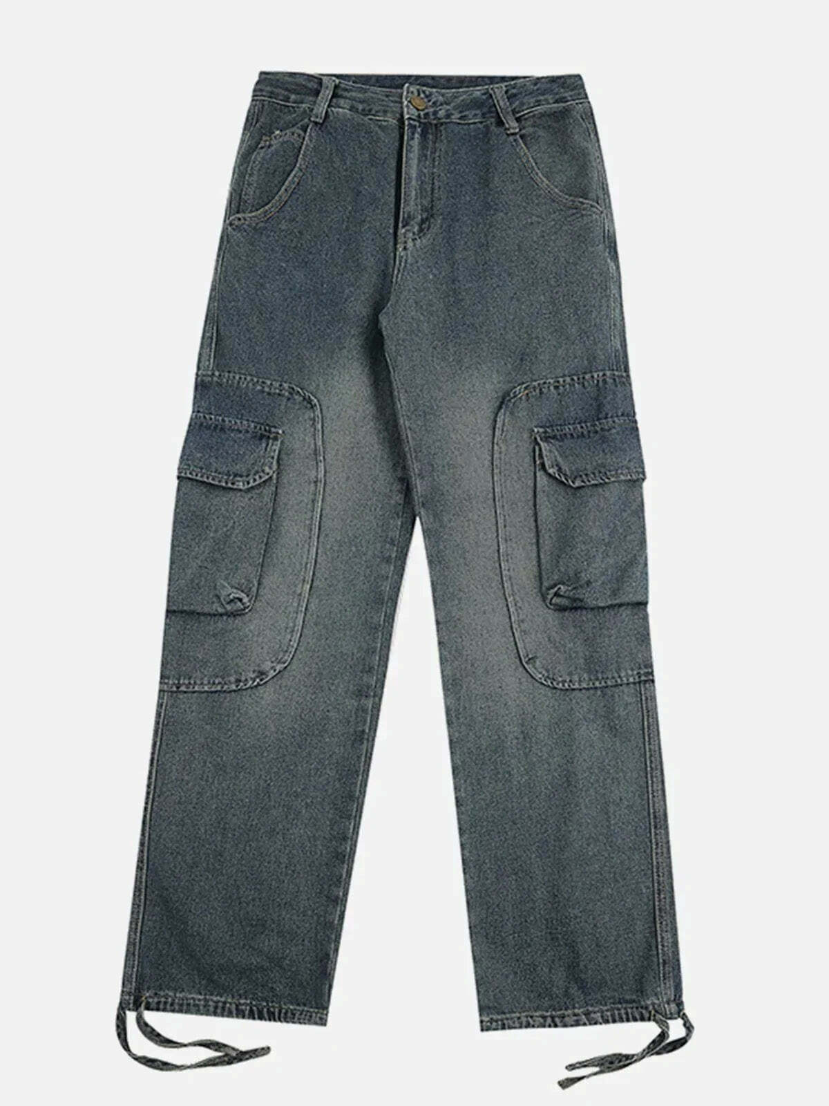 versatile multipocket cargo jeans edgy & functional streetwear 8672