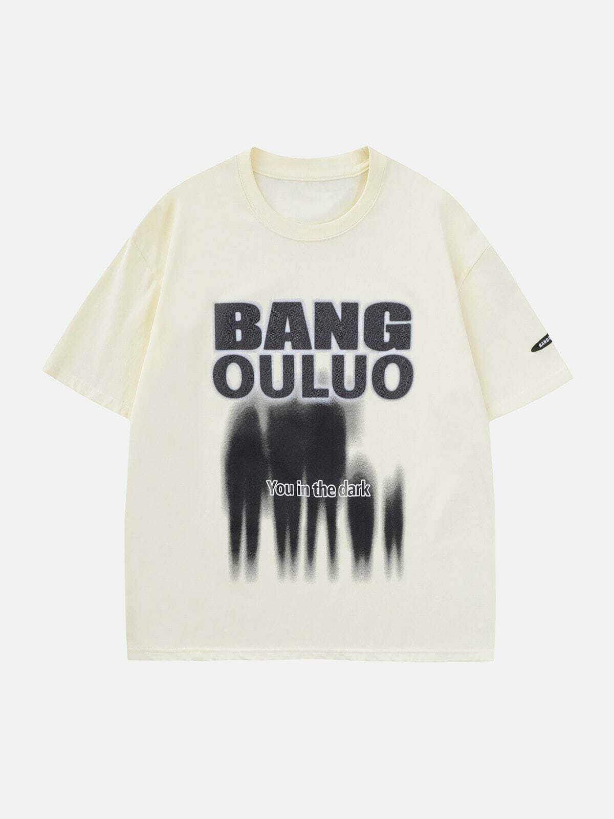 vibrant blurring design tee youthful  edgy streetwear shirt 3989