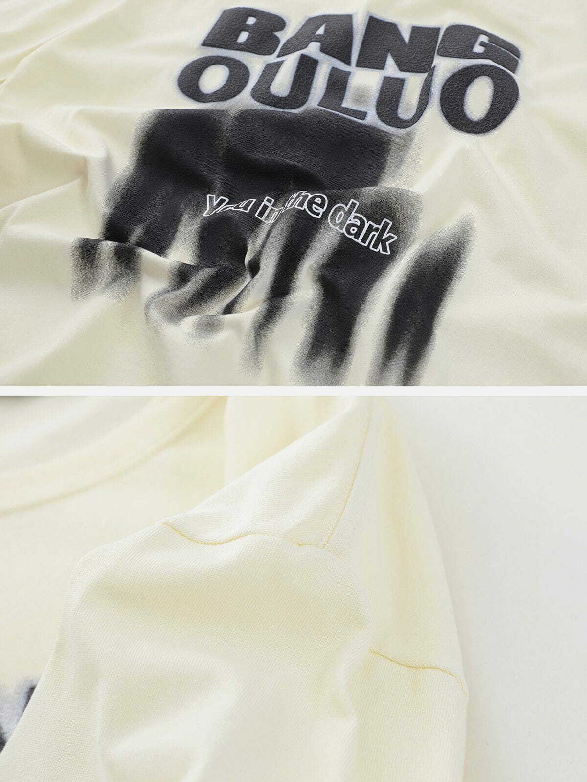 vibrant blurring design tee youthful  edgy streetwear shirt 5265